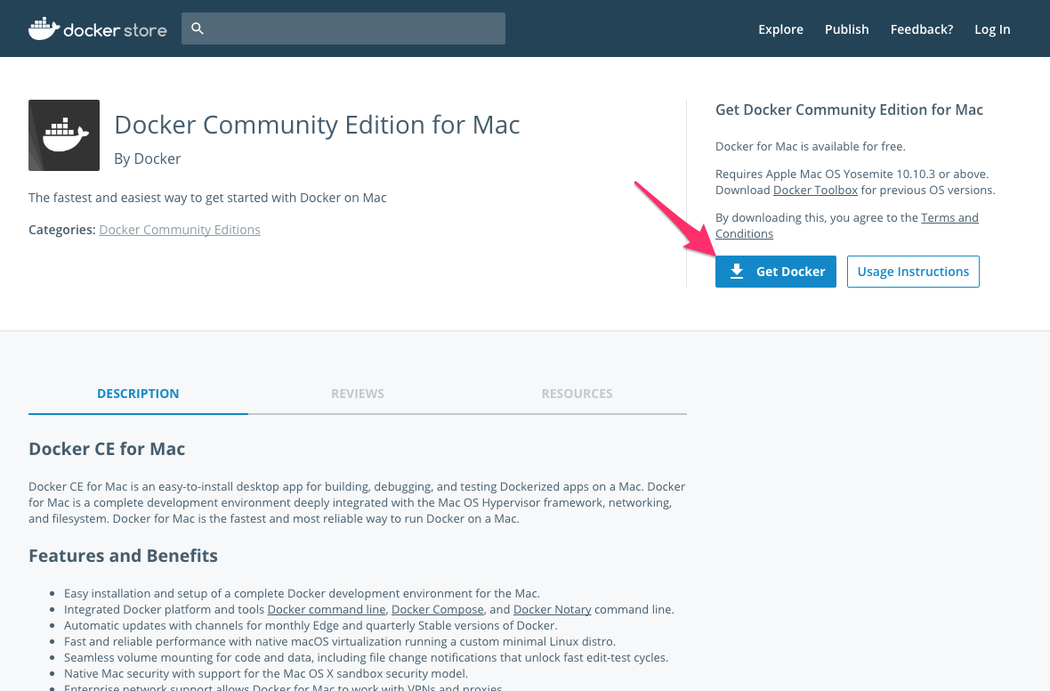 docker for mac api